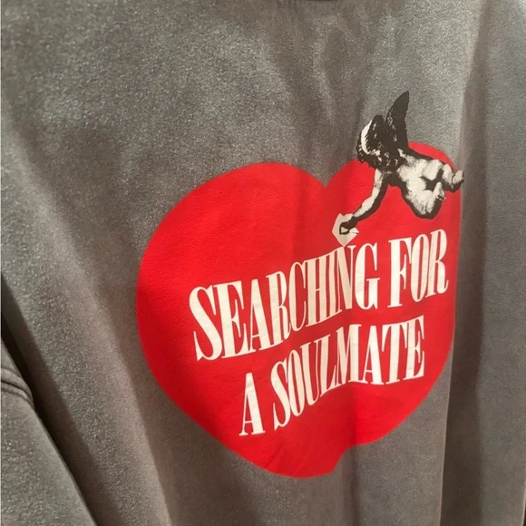 Zara Gray and Red Crewneck Sweater Relaxed Fit - Picture 10 of 12